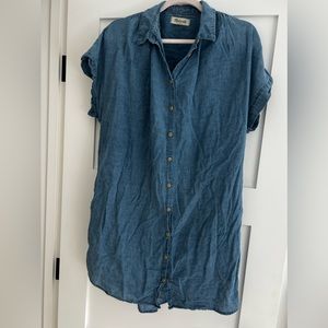 Madewell denim courier shirt dress